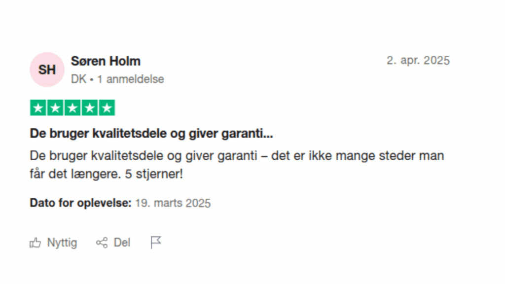 Tilbyder Reparationsbutikken Garantier På Udskiftede Dele?